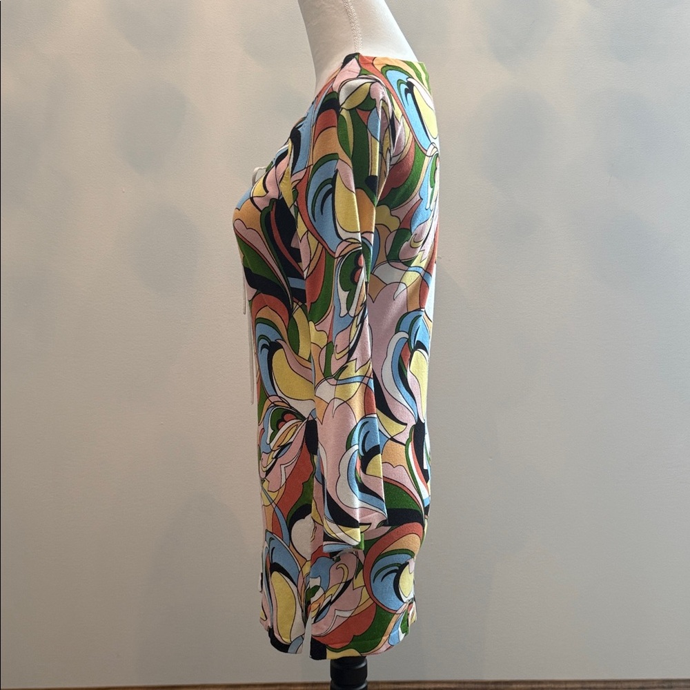 Colorful Abstract Women's Top - Picture 4 of 5
